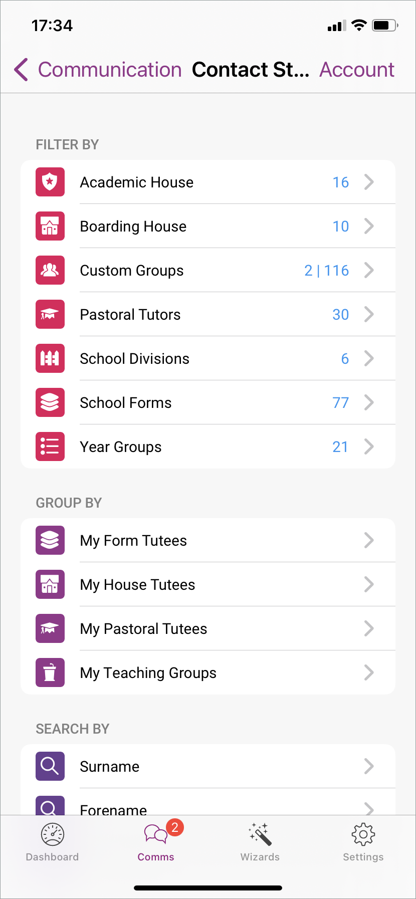 iTeacher app contact student or parents